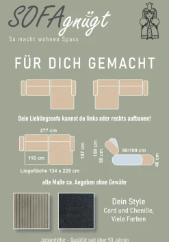 Jockenhöfer Gruppe Ecksofa »Slider L-Form, B: 277 cm Couch, 60cm elektrische Sitztiefenverstellung« 140kg Belastbarkeit, USB-Anschluss, Kopfteilverstellung & Zierkissen