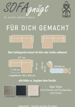 Jockenhöfer Gruppe Ecksofa »Slider L-Form, B: 277 cm Couch, 60cm elektrische Sitztiefenverstellung« 140kg Belastbarkeit, USB-Anschluss, Kopfteilverstellung & Zierkissen