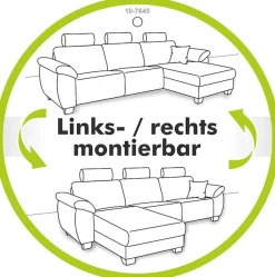 Jockenhöfer Gruppe Ecksofa »Slider L-Form, B: 277 cm Couch, 60cm elektrische Sitztiefenverstellung« 140kg Belastbarkeit, USB-Anschluss, Kopfteilverstellung & Zierkissen