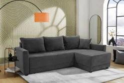 Jockenhöfer Gruppe Ecksofa »Venezia L-Form, B: 234 cm« mit Schlaffunktion, Bettkasten & Zierkissen