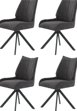 Jockenhöfer Gruppe Essgruppe »Olbia/Madison Sitzgruppe (Set, 5-tlg., 1 Ausziehtisch und 4 Stühle)« 5 tlg. Tisch mit Butterflyauszug, 120-160 cm, Wildeiche