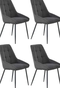 Jockenhöfer Gruppe Essgruppe »ROGER, Sitzgruppe, Esstisch 160 cm, 4 Stühle« Set, Esstisch 160 cm plus 4 Esszimmerstühle, 5 Stk. tlg. Tischplatte Wildeiche, U-Gestell, Stühle mit Webstoff