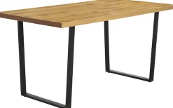 Jockenhöfer Gruppe Essgruppe »ROGER, Sitzgruppe, Esstisch 160 cm, 4 Stühle« Set, Esstisch 160 cm plus 4 Esszimmerstühle, 5 Stk. tlg. Tischplatte Wildeiche, U-Gestell, Stühle mit Webstoff