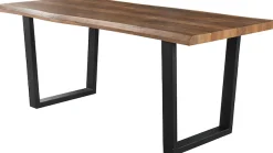 Jockenhöfer Gruppe Esstisch »Margot« 180x90 cm geschwungene Baumkantenoptik und schwarzes Untergestell