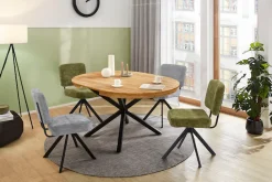Jockenhöfer Gruppe Esstisch »Olbia« rund, ausziehbar (120-160cm), platzsparend, Metalluntergestell