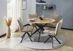 Jockenhöfer Gruppe Esstisch »Thilo« stilvolle Wildeiche-Optik, melaminbeschichtet, 120 cm Durchmesser
