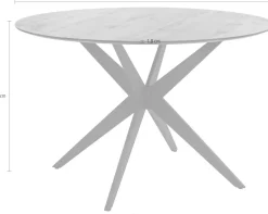 Jockenhöfer Gruppe Esstisch »Thilo« stilvolle Wildeiche-Optik, melaminbeschichtet, 120 cm Durchmesser