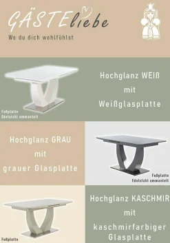 Jockenhöfer Gruppe Esstisch »Ulm, NEU in kaschmir« Hochglanz, mit Synchronauszug, Breite 160-200 cm