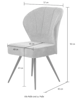 Jockenhöfer Gruppe Freischwinger »Oder« (Set) 4 Stk.mit Taschenfederkenpolsterung, Materialmix, bis 150kg belastbar