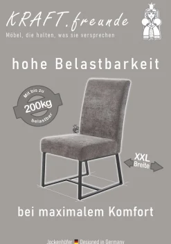 Jockenhöfer Gruppe Kufenstuhl »Goliath« (Set) 2 Stk.4-Fuss-Kufen-Stuhl, bis zu 200 kg belastbar, Taschenfederkern