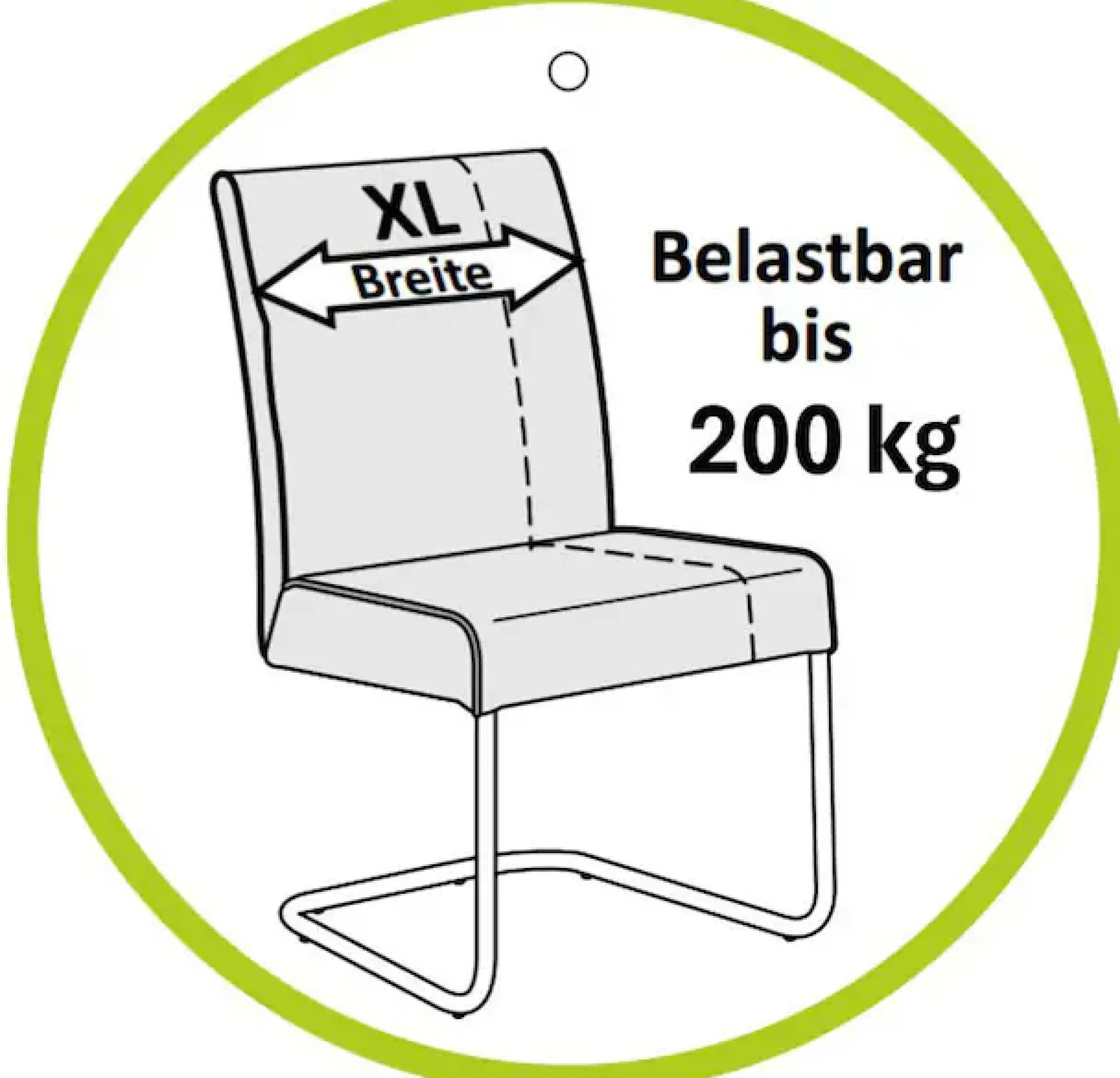 Jockenhöfer Gruppe Kufenstuhl »Goliath« (Set) 2 Stk.4-Fuss-Kufen-Stuhl, bis zu 200 kg belastbar, Taschenfederkern