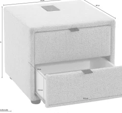 Jockenhöfer Gruppe Nachtkonsole »Larre« mit induktiver Lademöglichkeit sowie USB-A und USB-C Ladeport