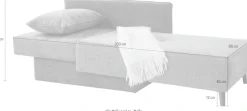 Jockenhöfer Gruppe Recamiere »Rex mit Topper, Liegefläche: 88 x 200cm« mit Schlaffunktion, Bettkasten & Zierkissen, Federkern