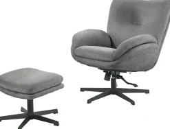 Jockenhöfer Gruppe Relaxsessel »Hawaii, B: 76 cm, Sitzhöhe: 48 cm« Set: mit Hocker, 360° Drehfunktion, feststellbare Wipp-Funktion