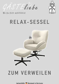 Jockenhöfer Gruppe Relaxsessel »Hawaii, B: 76 cm, Sitzhöhe: 48 cm« Set: mit Hocker, 360° Drehfunktion, feststellbare Wipp-Funktion