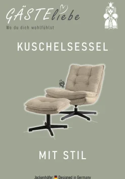 Jockenhöfer Gruppe Relaxsessel »Kasper, B: 76 cm, Sitzhöhe: 47 cm« Set: mit Hocker, 360° Drehfunktion, Cord