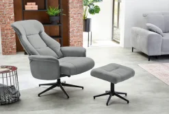 Jockenhöfer Gruppe Relaxsessel »Eva, B: 77 cm, Sitzhöhe: 50 cm« Set: mit Hocker, Dreh- & Relaxfunktion
