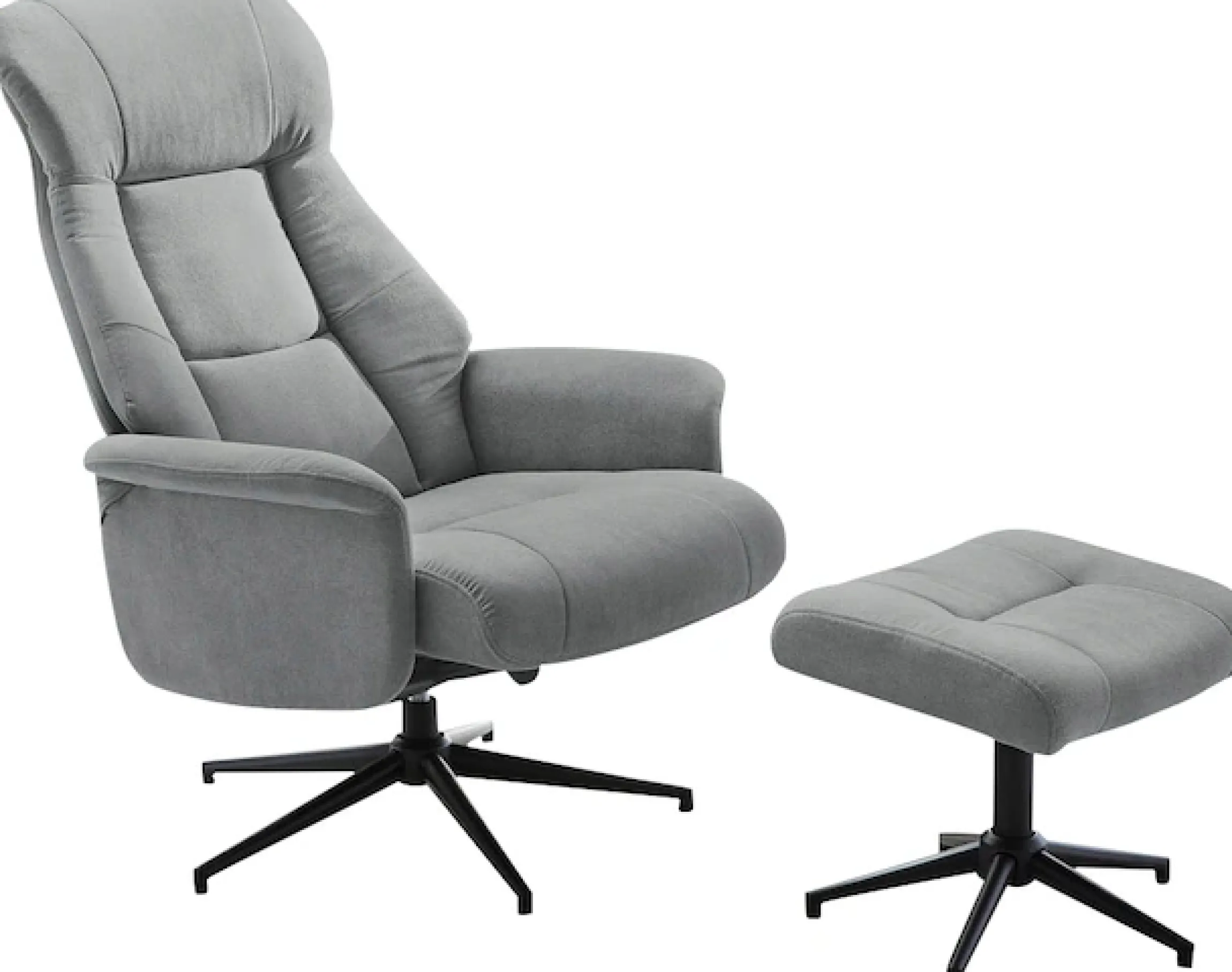 Jockenhöfer Gruppe Relaxsessel »Eva, B: 77 cm, Sitzhöhe: 50 cm« Set: mit Hocker, Dreh- & Relaxfunktion