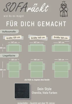 Jockenhöfer Gruppe Schlafsofa »Leon, B: 147 - 187 cm, Liegefl. 120 - 160x200 cm, Breite wählbar« mit Schlaffunktion & Zierkissen, in 3 Breiten