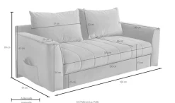 Jockenhöfer Gruppe Schlafsofa »Rick, B: 188 cm, Liegefl. 86x200 cm« mit Schlaffunktion, Bettkasten & seitl. Tasche