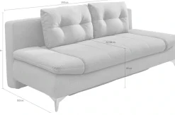 Jockenhöfer Gruppe Schlafsofa »Mats, B: 200 cm, Liegefl. 160x200 cm« mit Schlaffunktion, Bettkasten & Armteilverstellung