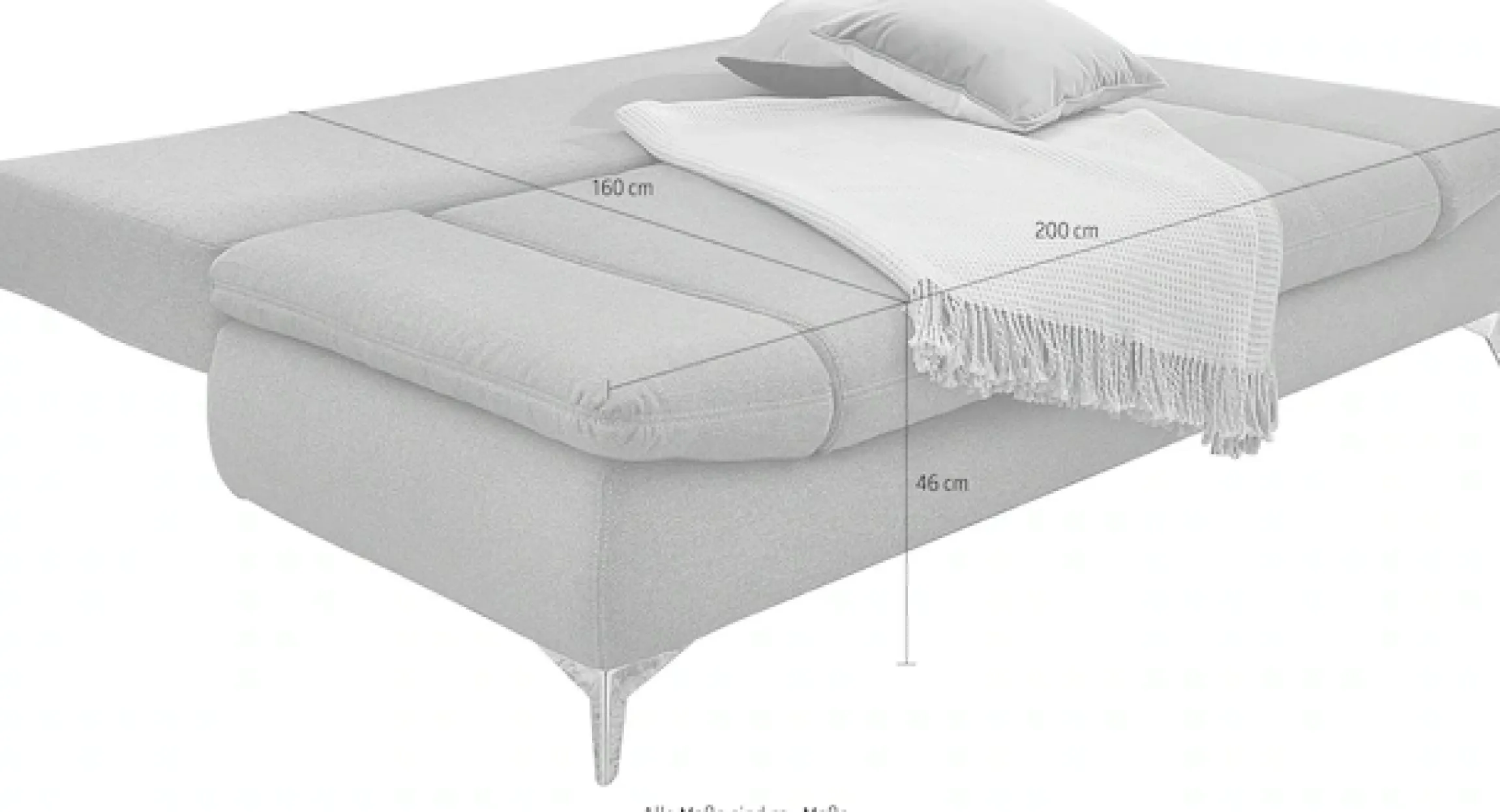 Jockenhöfer Gruppe Schlafsofa »Mats, B: 200 cm, Liegefl. 160x200 cm« mit Schlaffunktion, Bettkasten & Armteilverstellung