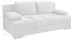 Jockenhöfer Gruppe Schlafsofa »Calli, B: 205 cm, Liegefl. 160x200 cm, Dauerschläfer« mit Schlaffunktion & Bettkasten, Tonnentaschenfederkern