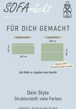 Jockenhöfer Gruppe Schlafsofa »Calli, B: 205 cm, Liegefl. 160x200 cm, Dauerschläfer« mit Schlaffunktion & Bettkasten, Tonnentaschenfederkern