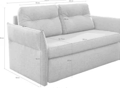 Jockenhöfer Gruppe Schlafsofa »Tim, B: 158 cm, Liegefl. 130x200 cm« mit Schlaffunktion, Bettkasten & Rückenkissen