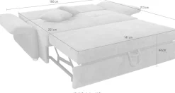 Jockenhöfer Gruppe Schlafsofa »Luca, B: 166-185 cm, Liegefl. 141-163x201 cm« mit Schlaffunktion, Bettkasten & Armteilverstellung, in 2 Breiten