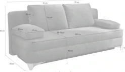 Jockenhöfer Gruppe Schlafsofa »Noah, B: 202 cm, Liegefl.154x202 cm« mit Schlaffunktion & Bettkasten