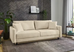 Jockenhöfer Gruppe Schlafsofa »Bjoern, B: 217 cm, Liegefl. 140x191 cm« mit Schlaffunktion, Bettkasten & Zierkissen