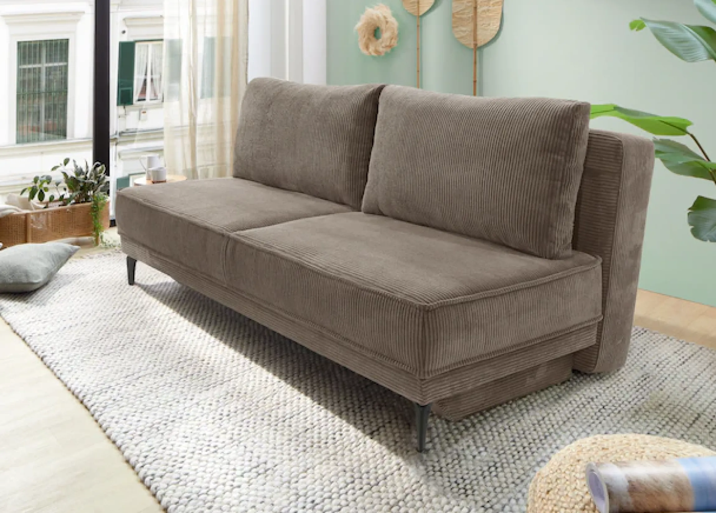 Jockenhöfer Gruppe Schlafsofa »Maestro, B: 203 cm, Liegefl. 161x200 cm, Dauerschläfer« mit Schlaffunktion & Bettkasten, Tonnentaschenfederkern