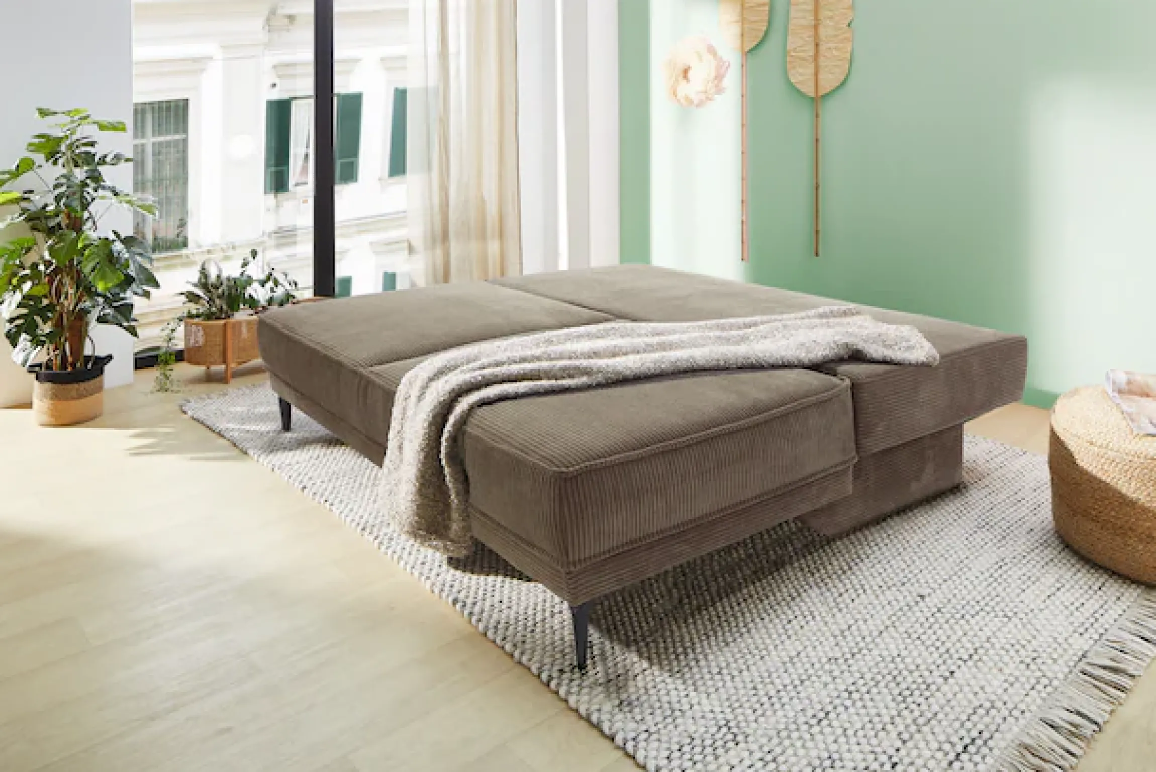 Jockenhöfer Gruppe Schlafsofa »Maestro, B: 203 cm, Liegefl. 161x200 cm, Dauerschläfer« mit Schlaffunktion & Bettkasten, Tonnentaschenfederkern