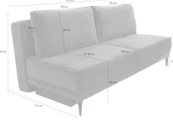 Jockenhöfer Gruppe Schlafsofa »Maestro, B: 203 cm, Liegefl. 161x200 cm, Dauerschläfer« mit Schlaffunktion & Bettkasten, Tonnentaschenfederkern