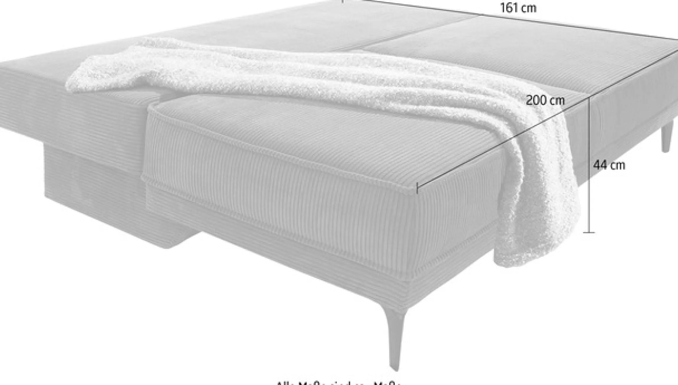 Jockenhöfer Gruppe Schlafsofa »Maestro, B: 203 cm, Liegefl. 161x200 cm, Dauerschläfer« mit Schlaffunktion & Bettkasten, Tonnentaschenfederkern