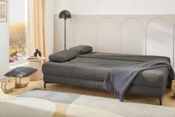 Jockenhöfer Gruppe Schlafsofa »Felix, B: 205 cm, Liegefl. 155x201 cm, Dauerschlafsofa, inkl. Topper« inklusive Schlaffunktion und Bettkasten, Federkernpolsterung