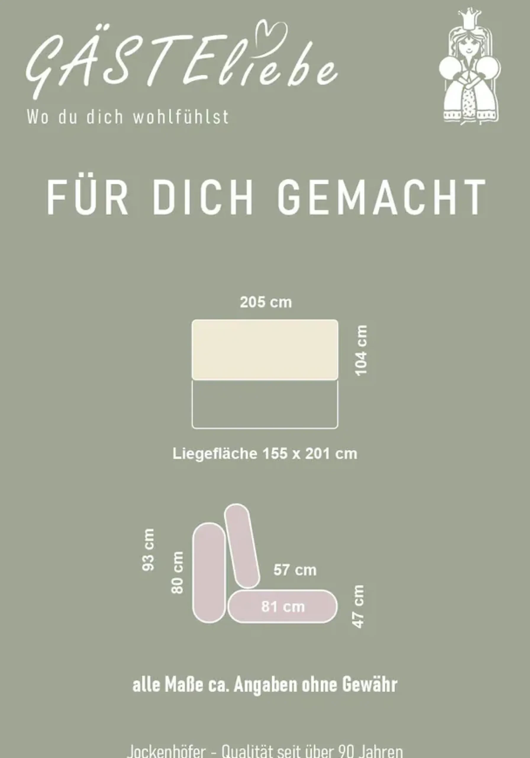 Jockenhöfer Gruppe Schlafsofa »Felix, B: 205 cm, Liegefl. 155x201 cm, Dauerschlafsofa, inkl. Topper« inklusive Schlaffunktion und Bettkasten, Federkernpolsterung