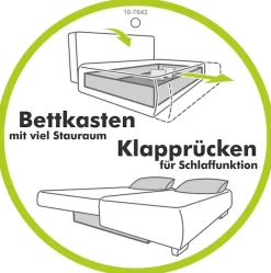Jockenhöfer Gruppe Schlafsofa »Micha, B: 237 cm, Liegefl. 155x197 cm« mit Schlaffunktion, Bettkasten & Zierkissen
