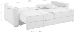 Jockenhöfer Gruppe Schlafsofa »Micha, B: 237 cm, Liegefl. 155x197 cm« mit Schlaffunktion, Bettkasten & Zierkissen