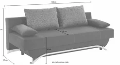 Jockenhöfer Gruppe Schlafsofa »Nancy, B: 190 cm, Liegefl. 121x190 cm« mit Schlaffunktion & Bettkasten