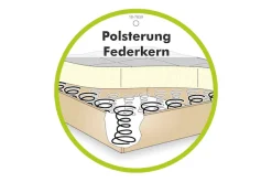 Jockenhöfer Gruppe Schlafsofa »Ron, B: 185 cm, Liegefl. 82x200 cm« mit Schlaffunktion & Bettkasten, Federkern