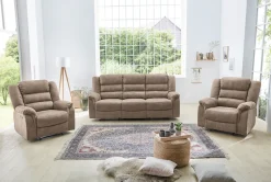 Jockenhöfer Gruppe 3-Sitzer »Cleveland, B: 212 cm« mit Relax- & Liegefunktion, Federkern-Polsterung