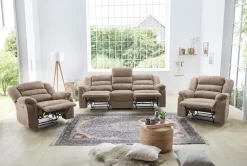 Jockenhöfer Gruppe 3-Sitzer »Cleveland, B: 212 cm« mit Relax- & Liegefunktion, Federkern-Polsterung