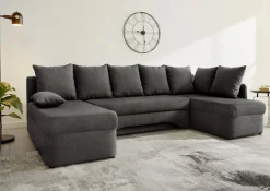 Jockenhöfer Gruppe Wohnlandschaft »Arktis, U-Form, B: 260 cm« Sofa mit Bettkasten & Schlaffunktion