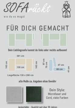 Jockenhöfer Gruppe Wohnlandschaft »Arktis, U-Form, B: 260 cm« Sofa mit Bettkasten & Schlaffunktion