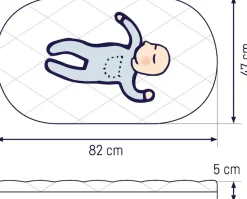 Julius Zöllner Babymatratze »Dr. Lübbe Air Plus, Allergiker geeignet (Hausstauballergiker)« 5 cm hoch Raumgewicht: 5 kg/m³ 1 Stk. tlg. Matratze für Stubenwagen, Größe: 47x82 cm