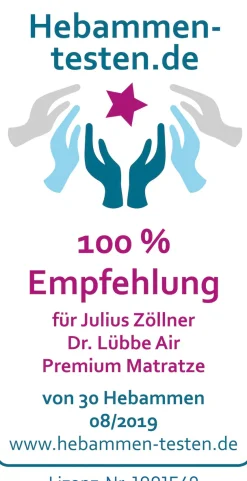 Julius Zöllner Babymatratze »Dr. Lübbe Air Premium, Matratze 60x120, 70x140 cm« 10 cm hoch 1 Stk. tlg. Matratze für Babys & Kleinkinder, H1, atmungsaktiv
