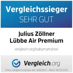 Julius Zöllner Babymatratze »Dr. Lübbe Air Premium, Matratze 60x120, 70x140 cm« 10 cm hoch 1 Stk. tlg. Matratze für Babys & Kleinkinder, H1, atmungsaktiv
