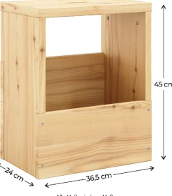 Karup Design Beistelltisch »GRAB-IT Stuhl, Hocker, Ablage, Aufbewahrung, Wandregal, Abstelltisch« Beistelltisch mit Stauraum, Mehrzweck, zum Mitnehmen, Kiefer massiv